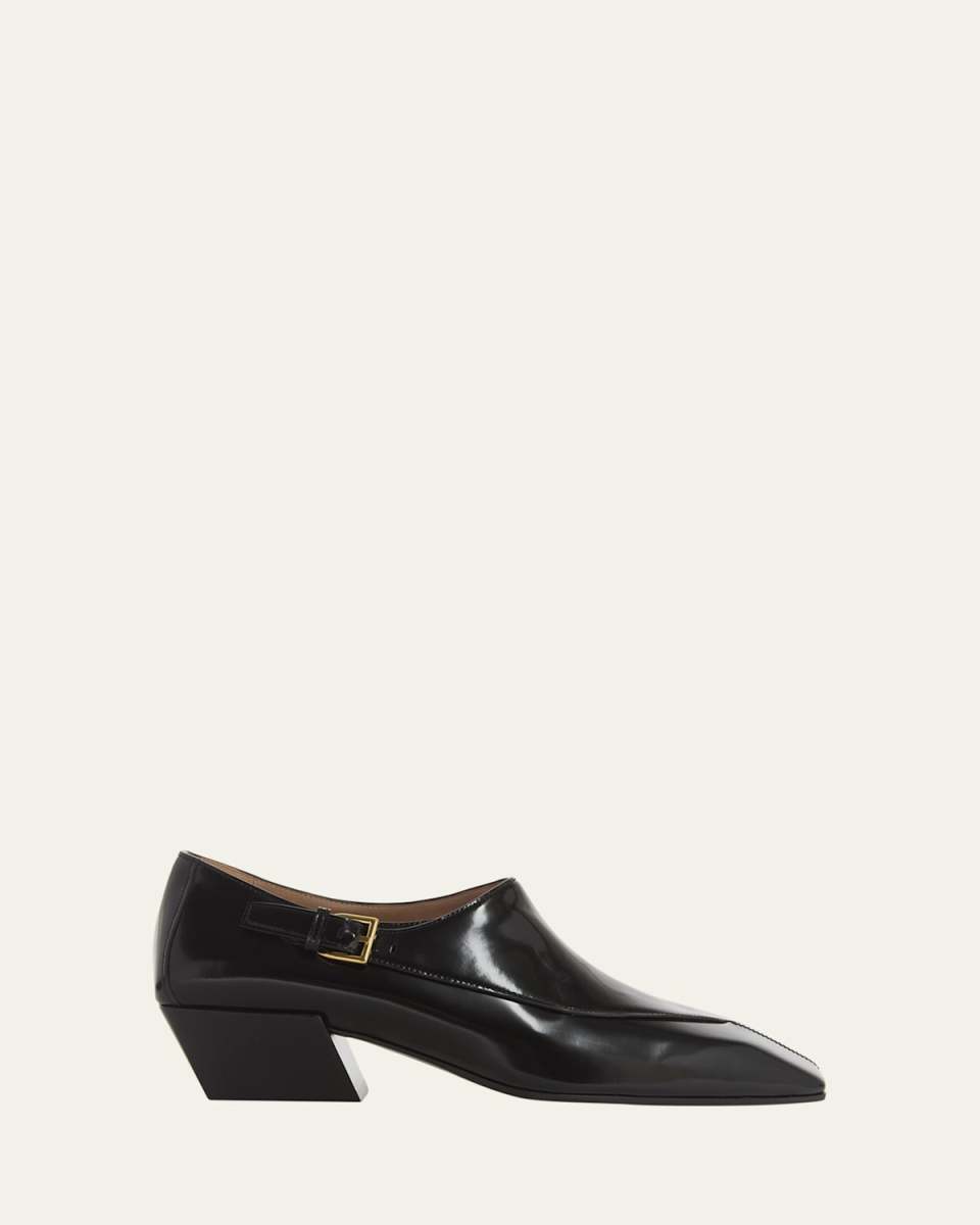 Okinawa Leather Monk Square-Toe Loafers